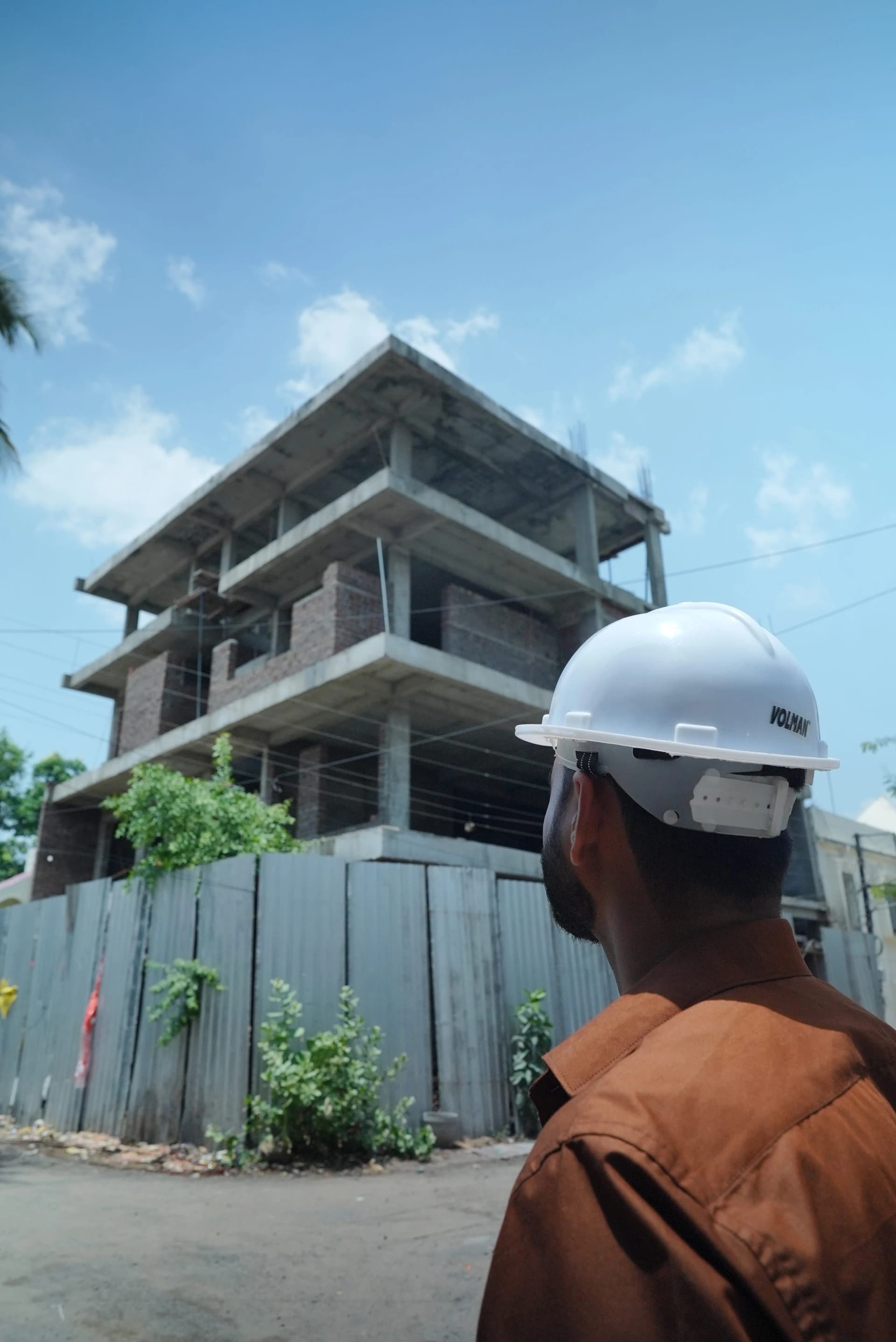 AS Infratech site engineer supervising construction