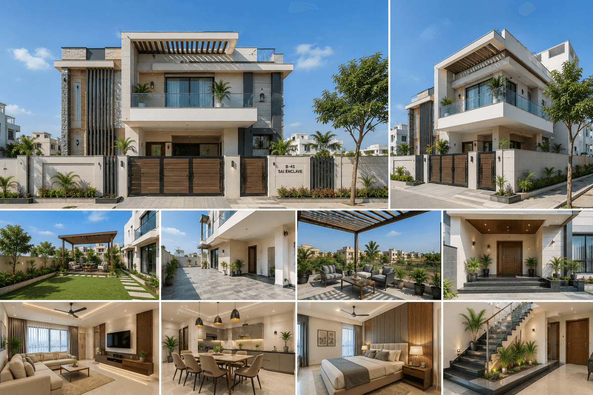 Completed luxury villa — result of thorough planning and design