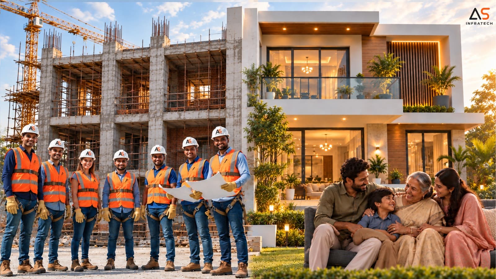 Construction site managed by AS Infratech โ Bhopal