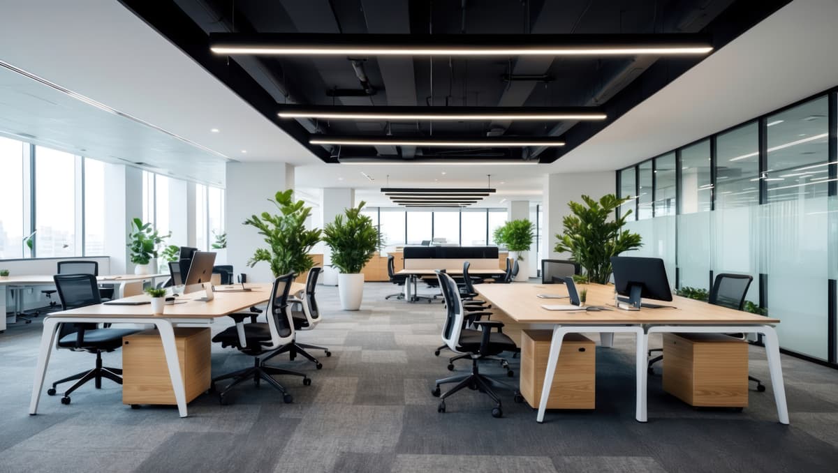 Contemporary office workspace